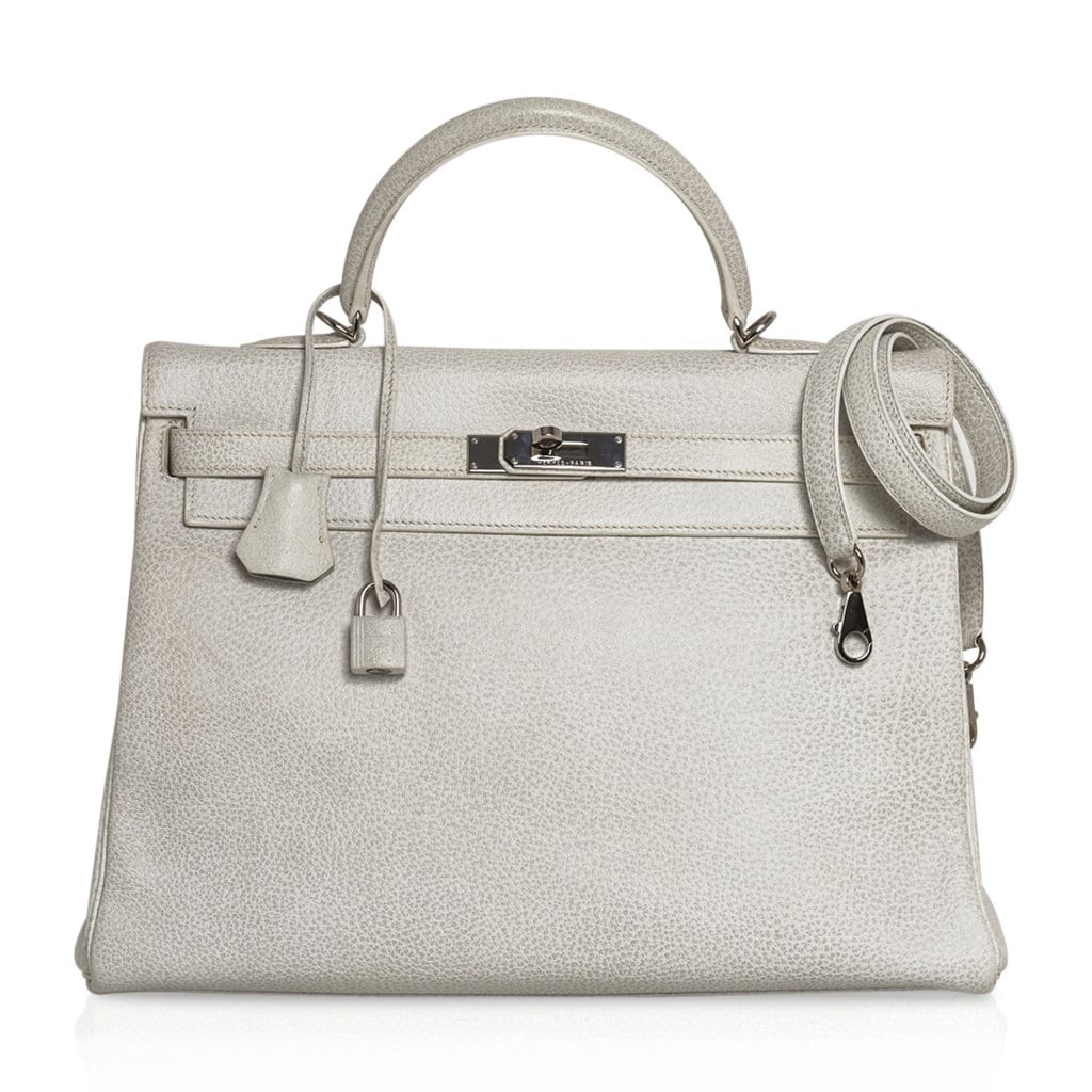 👜Kelly 35 Bag Dalmation Buffalo Skipper Palladium Hardware