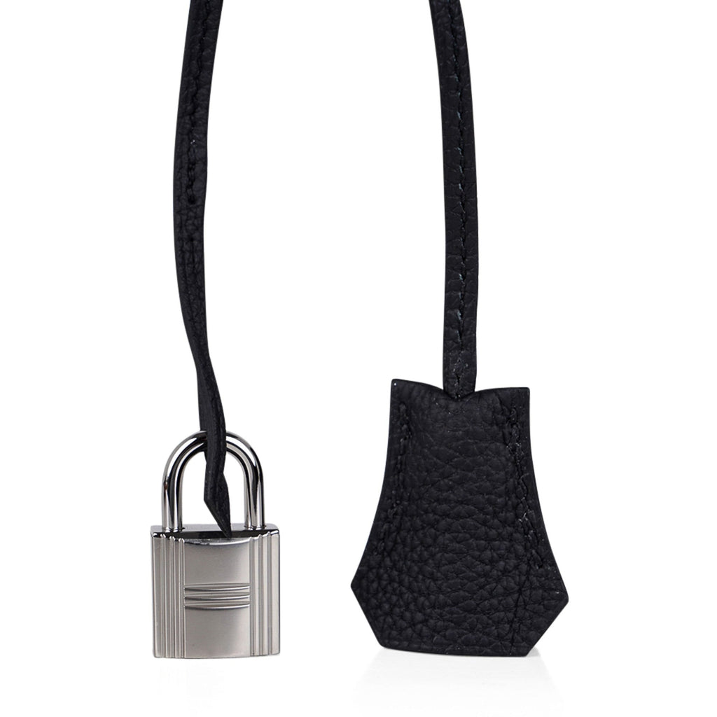 👜Kelly 35 Bag Black Retourne Togo Palladium Hardware New