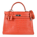 👜Kelly 35 Retourne Bag Sanguine Matte Alligator with Palladium Hardware