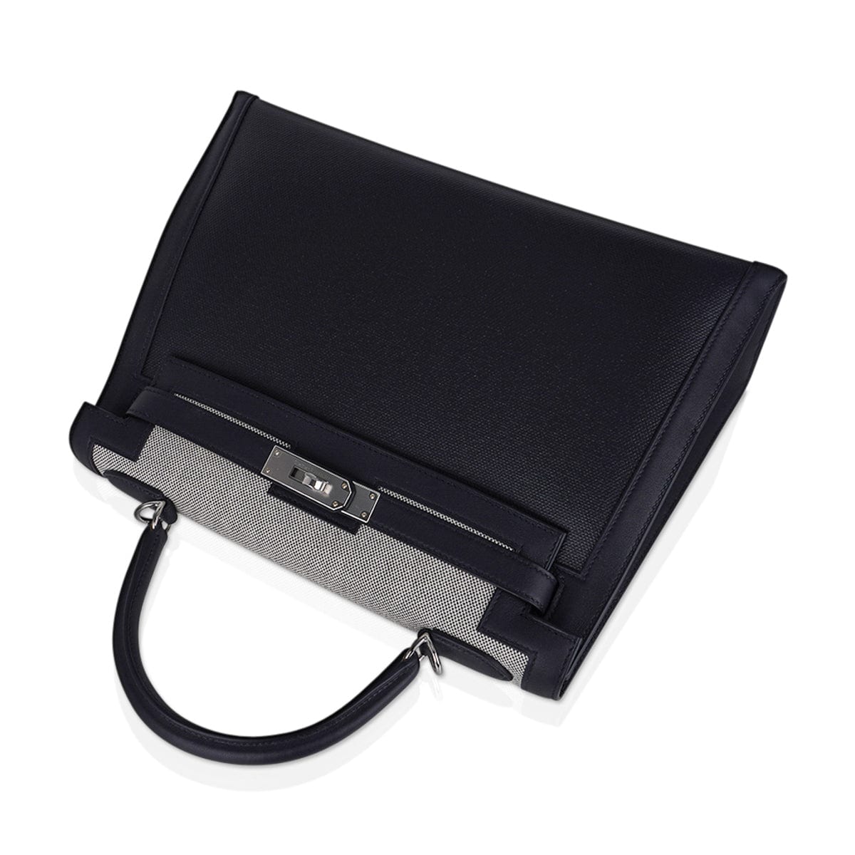👜Kelly 32 Sellier Bag Toile H Berline & Plume Swift Leather with Palladium Hardware