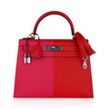 👜Kelly 28 Casaque Sellier Bag Rouge de Coeur/Rose Extreme Limited Edition
