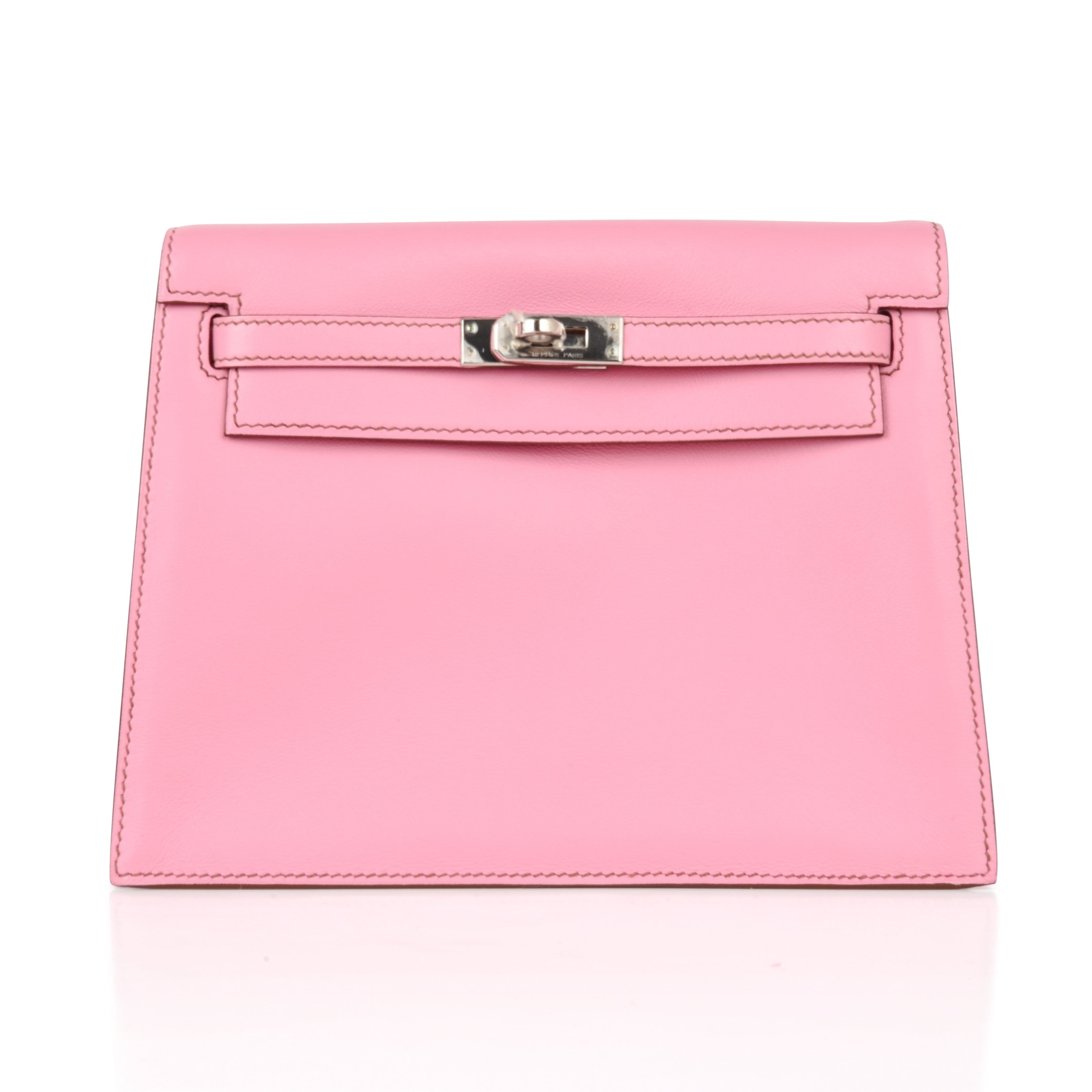 👜Kelly Danse Bag 5P Pink Swift Palladium