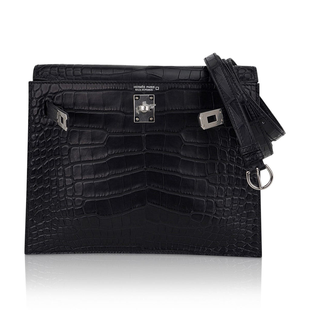 👜Limited Edition Kelly Danse Bag Matte Black Crocodile