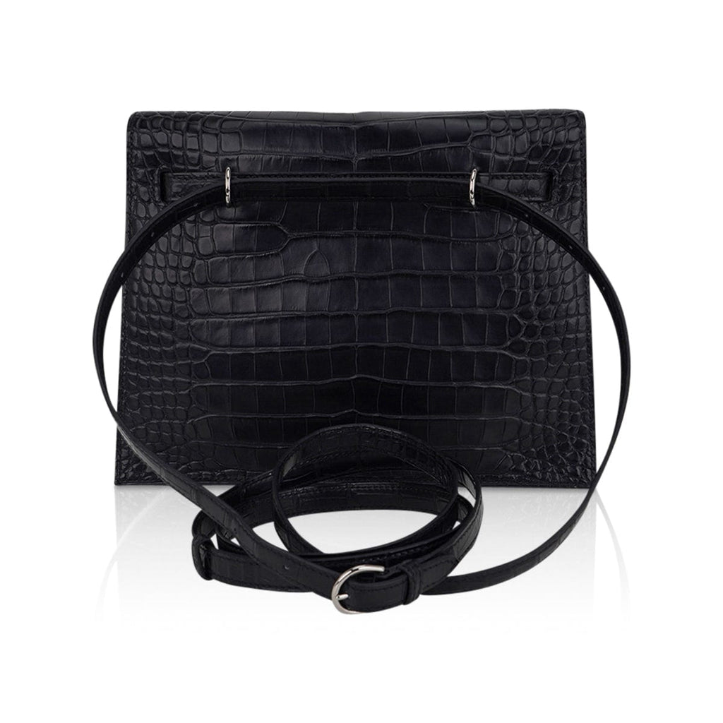 👜Limited Edition Kelly Danse Bag Matte Black Crocodile
