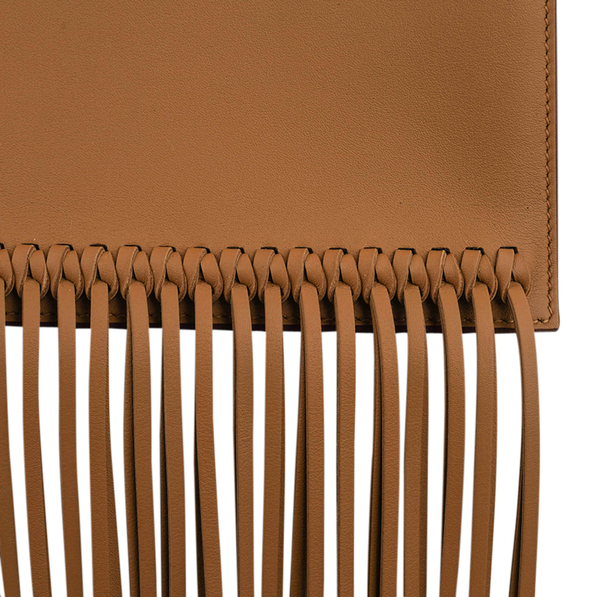 👜Kelly Danse Fringe Bag Sesame with Gold Hardware
