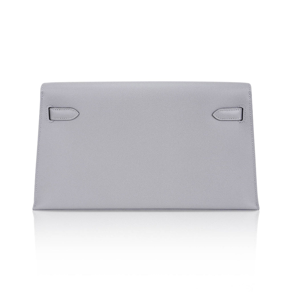 👜Kelly Elan Gris Pantin Veau Madame Leather with Palladium Hardware