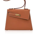 👜Limited Edition Kelly en Desordre Mini 20 Sellier Bag Gold Epsom Leather with Gold Hardware