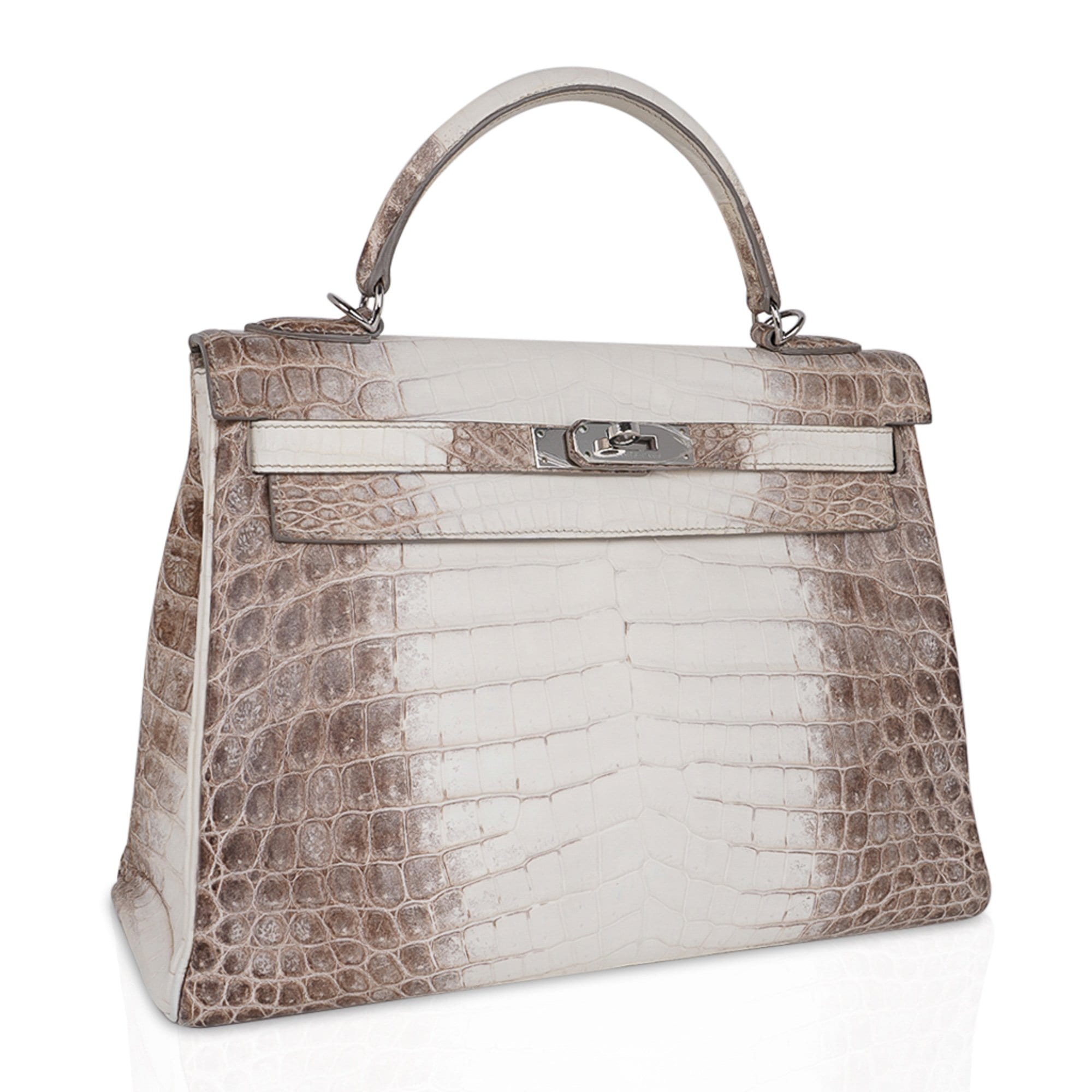 👜Limited Edition Kelly 32 Bag in Himalaya Crocodile with Palladium Hardware