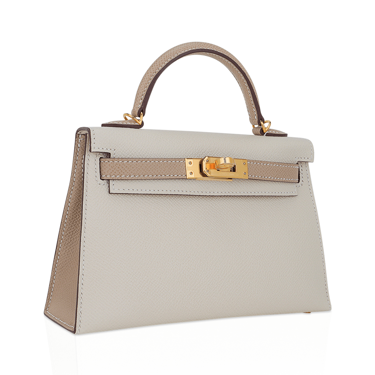 👜Special Order HSS Mini Kelly 20 Sellier Bag Nata and Trench Epsom Leather with Gold Hardware