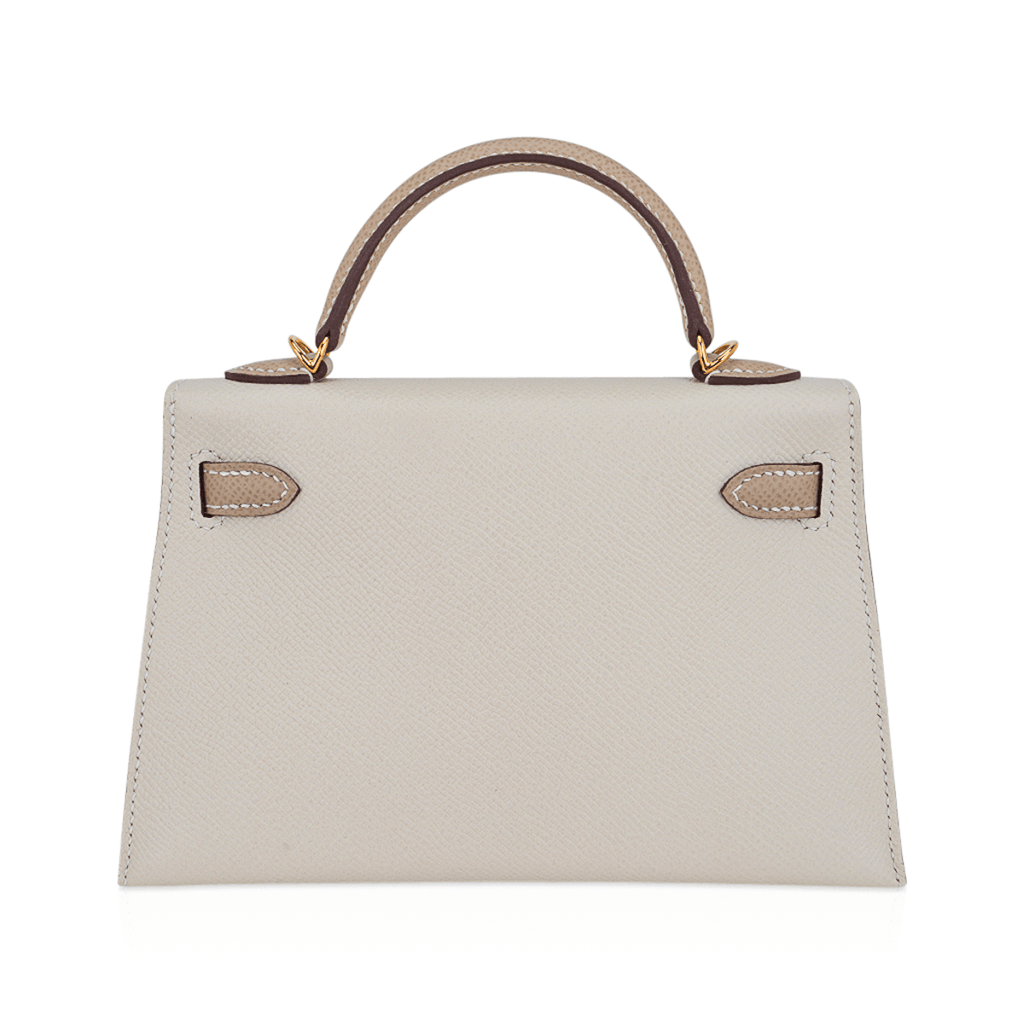 👜Special Order HSS Mini Kelly 20 Sellier Bag Nata and Trench Epsom Leather with Gold Hardware