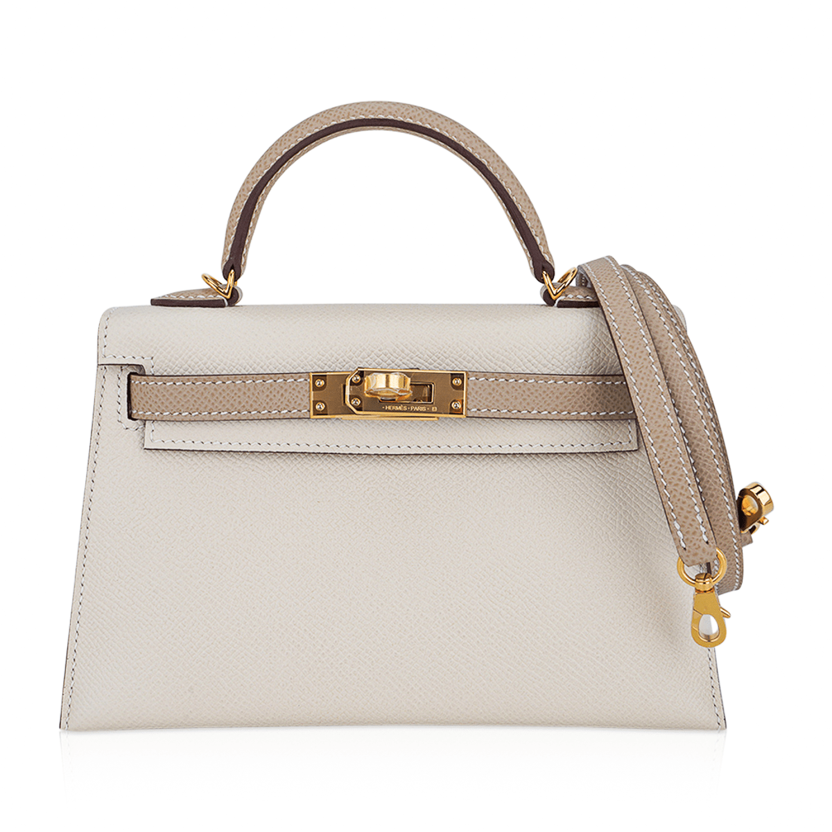 👜Special Order HSS Mini Kelly 20 Sellier Bag Nata and Trench Epsom Leather with Gold Hardware