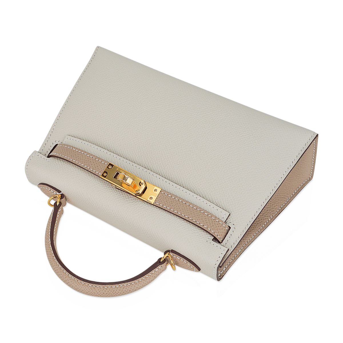 👜Special Order HSS Mini Kelly 20 Sellier Bag Nata and Trench Epsom Leather with Gold Hardware