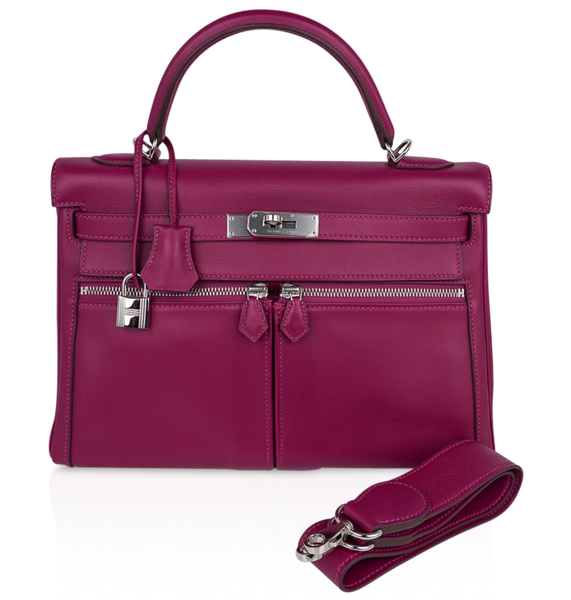 👜Limited Edition Kelly 32 Lakis Bag Tosca Swift Leather with Palladium Hardware