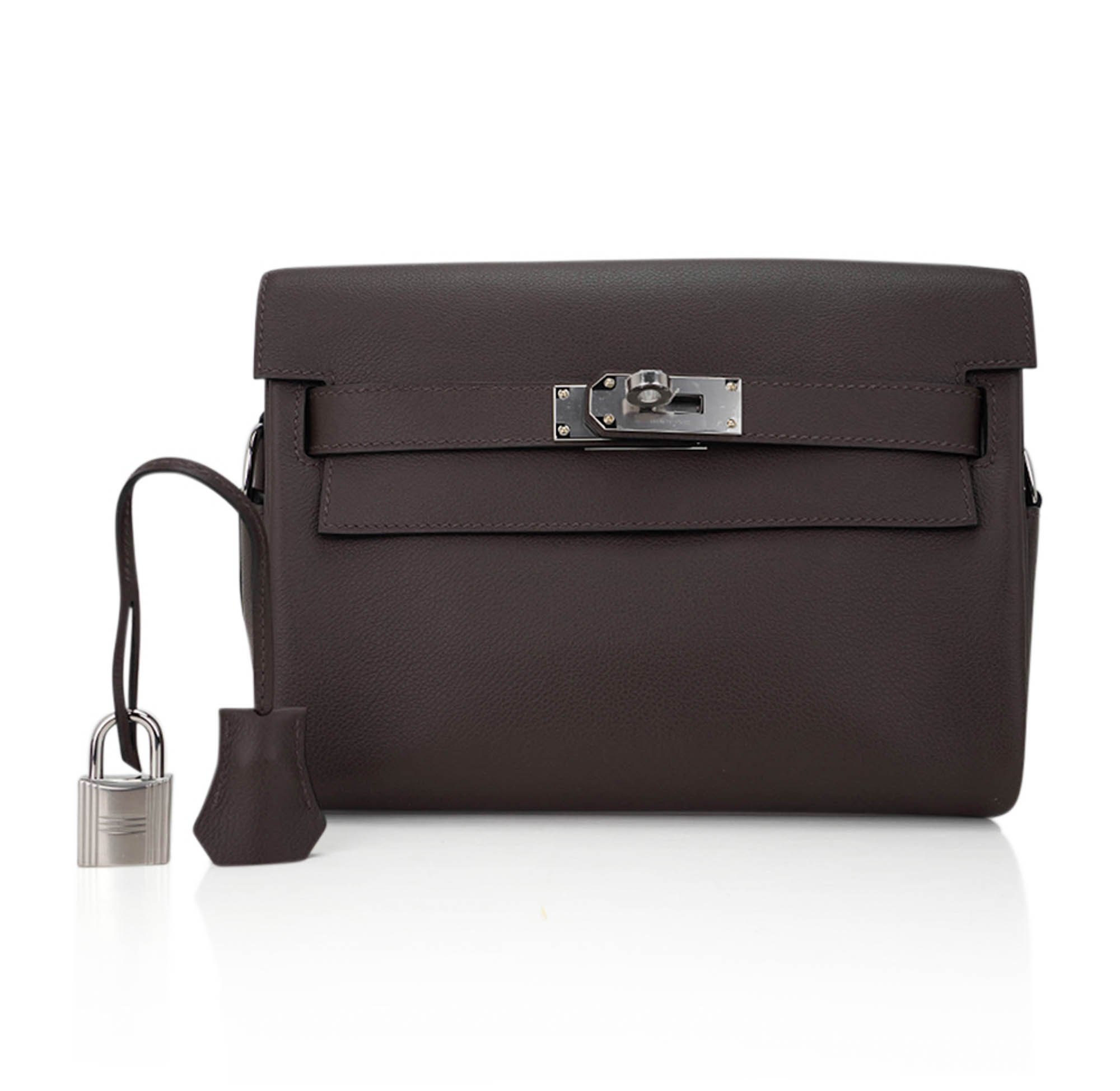 👜Kelly Messenger 25 Bag Ecorce Evercolor Leather with Palladium Hardware
