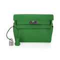 👜Kelly Messenger 25 Bag Vert Yucca Evercolor Leather with Palladium Hardware