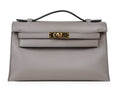 👜Kelly Pochette Gris Asphalte Swift Gold Hardware