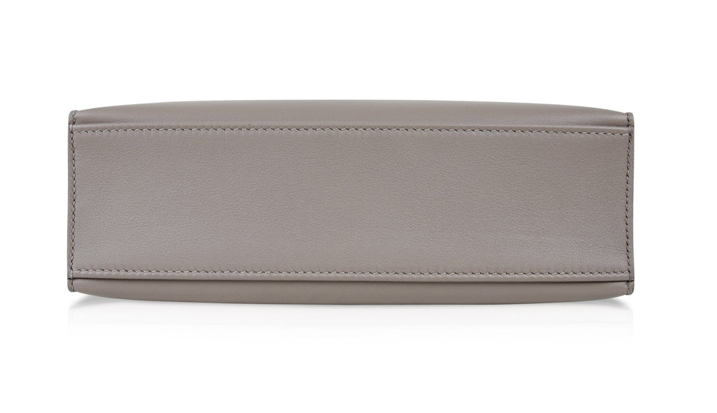 👜Kelly Pochette Gris Asphalte Swift Gold Hardware