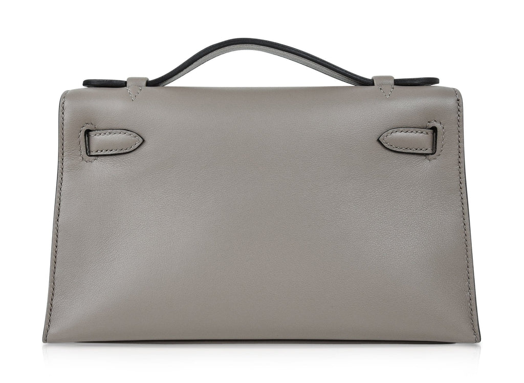 👜Kelly Pochette Gris Asphalte Swift Gold Hardware