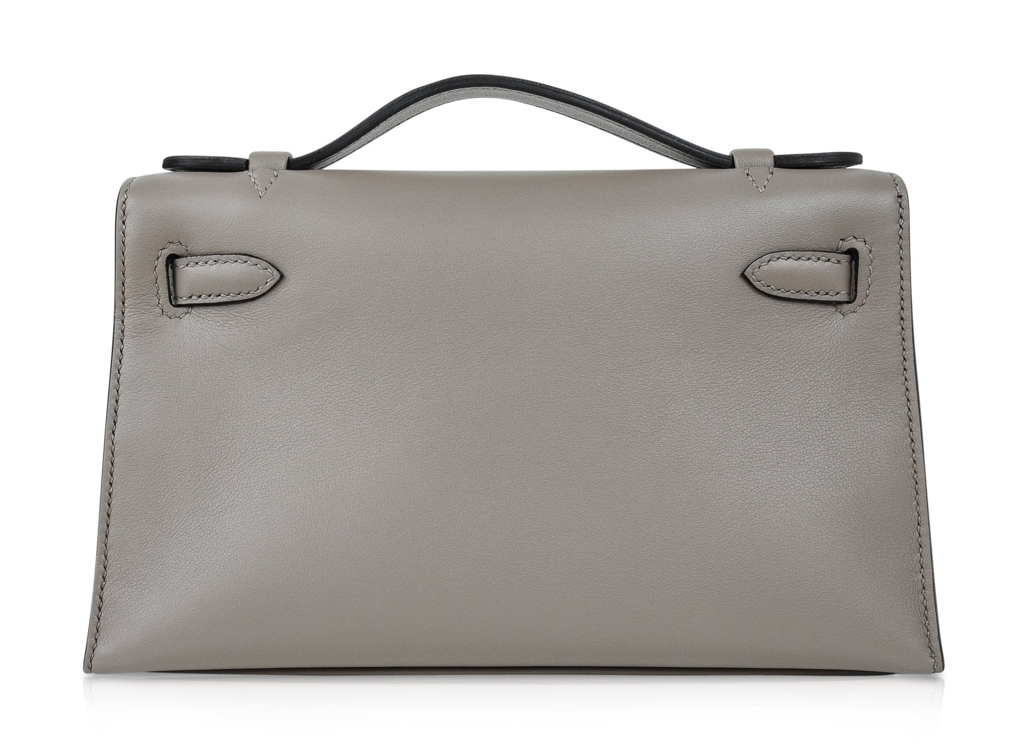 👜Kelly Pochette Gris Asphalte Swift Gold Hardware