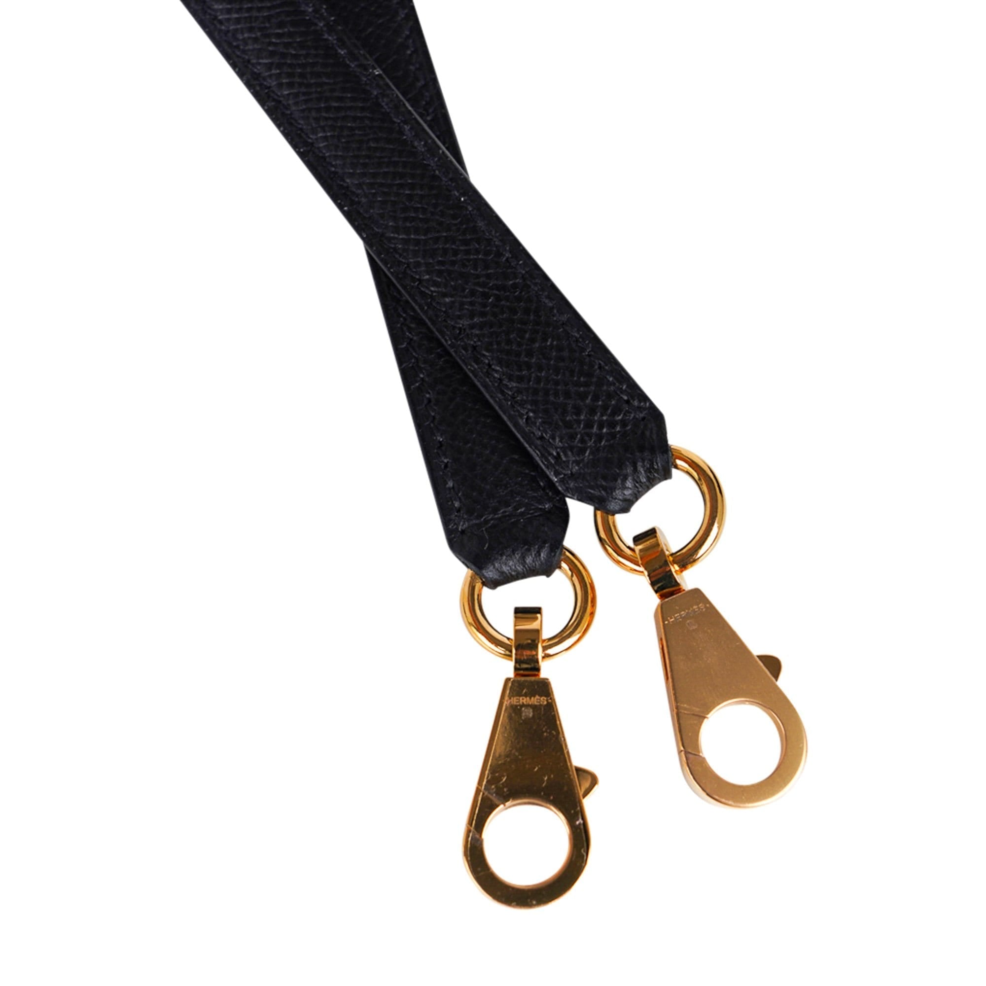 👜Kelly Sellier 25 Bag Black Epsom Gold Hardware New