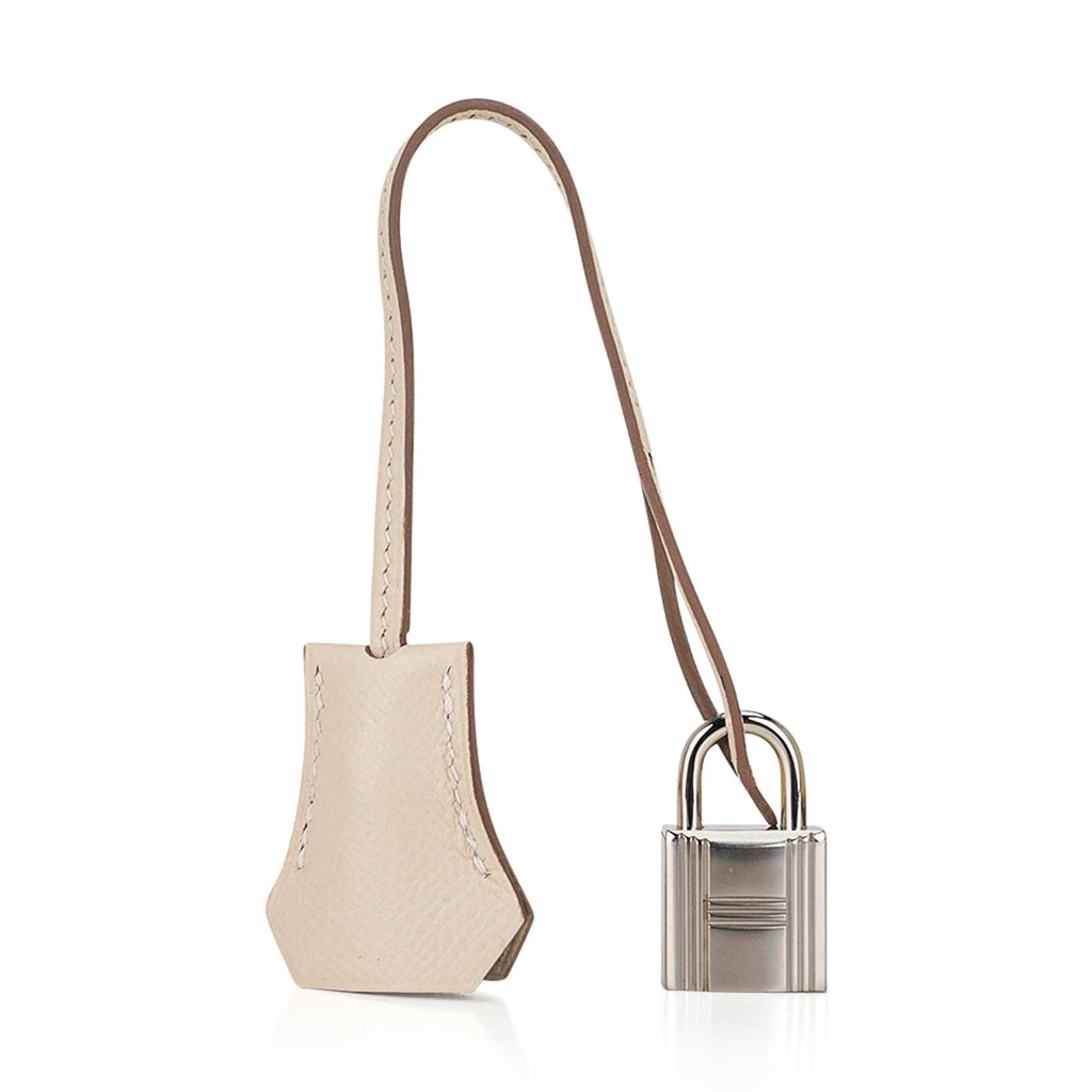 👜Kelly 28 Bag Sellier Craie Epsom Leather with Palladium Hardware