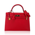 👜Kelly 32 Sellier Bag Rouge Casaque Epsom Leather with Gold Hardware