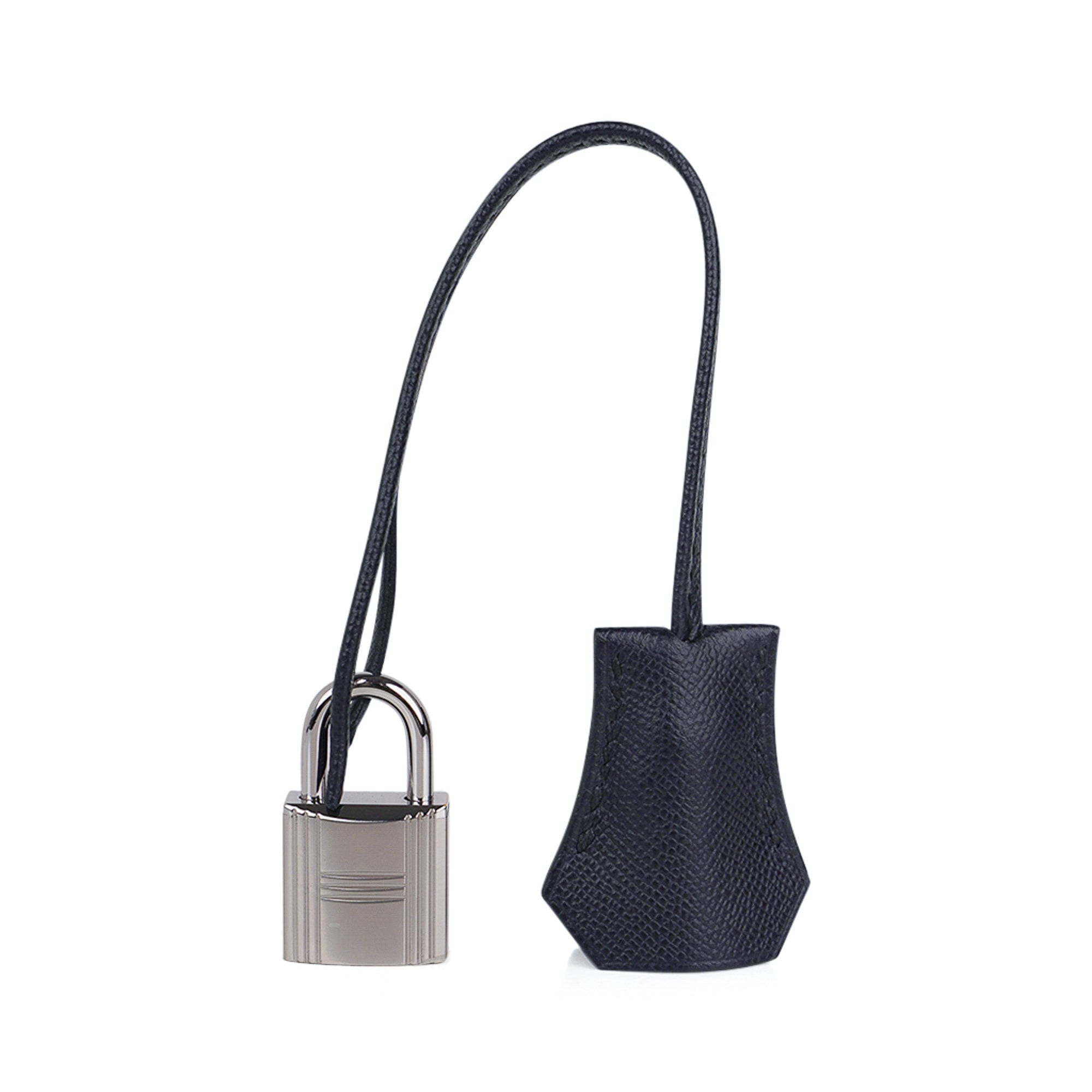 👜Verso Kelly Sellier 25 Bag Bleu de Minuit & Etrusque Veau Madame Leather with Palladium Hardware