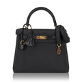 👜Kelly Touch 25 Retourne Bag Black Lizard Togo Leather Gold Hardware