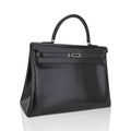 👜Limited Edition Kelly 32 Bag So Black Box Leather