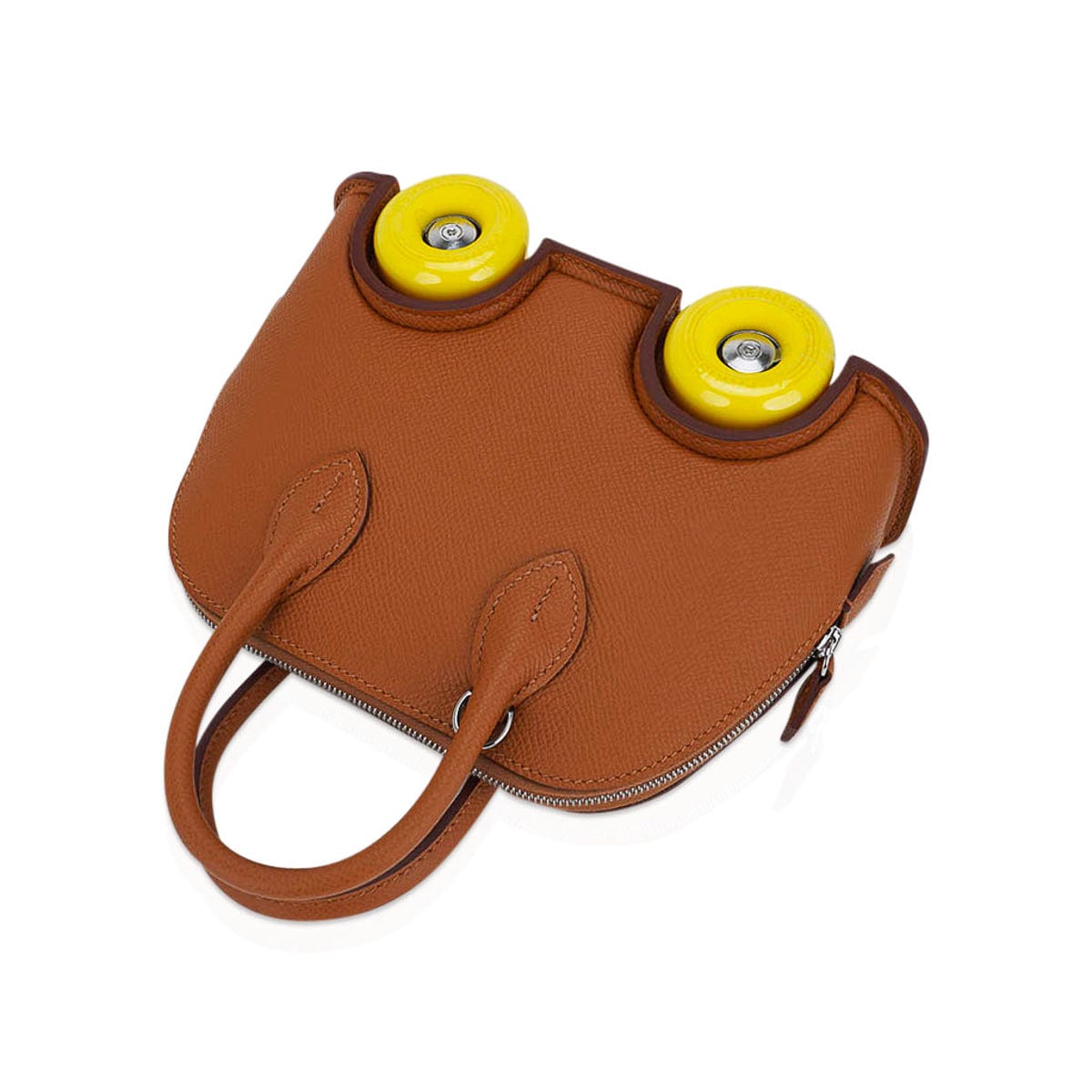 👜Limited Edition Mini Bolide 1923 Bag On Wheels Gold Togo Leather with Palladium Hardware