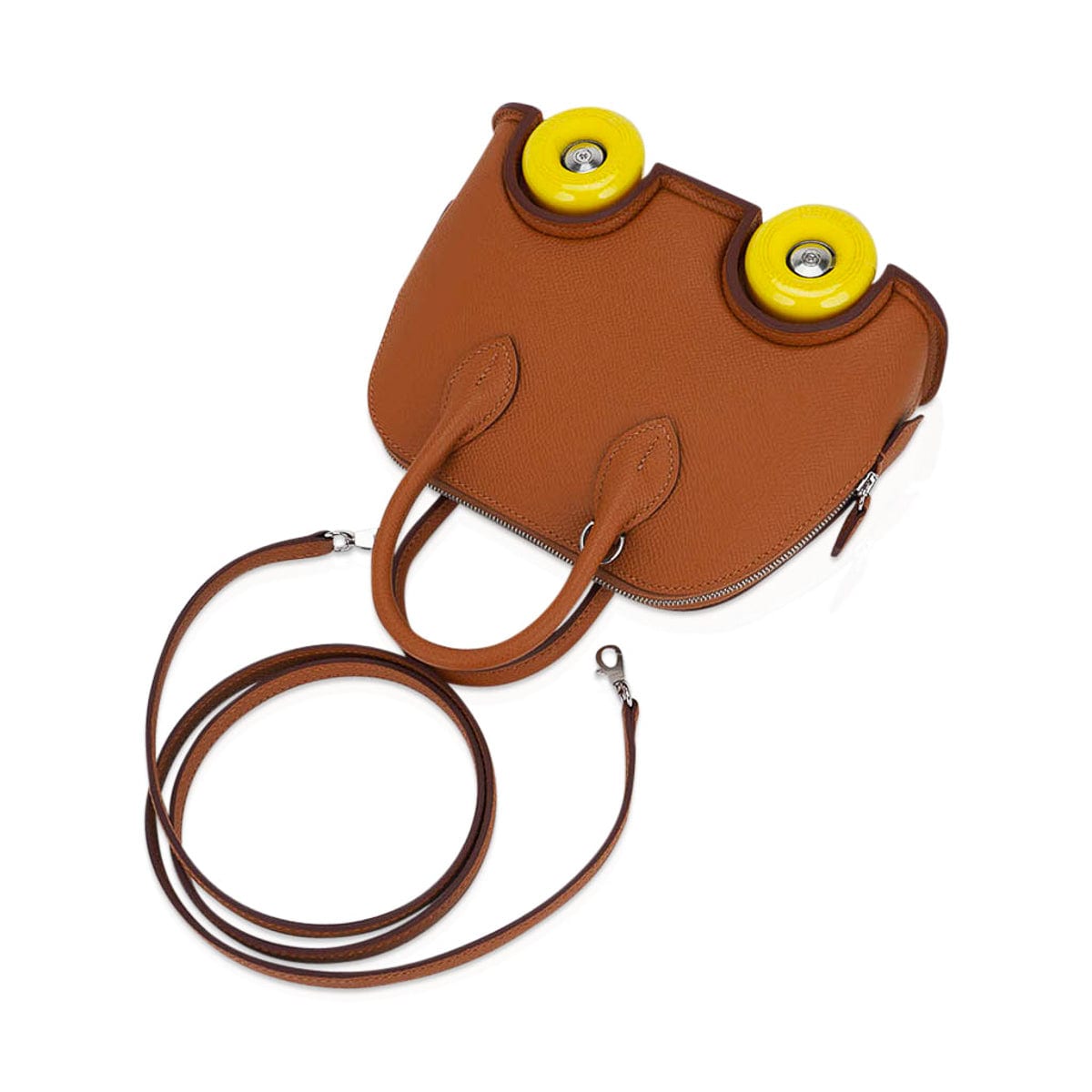 👜Limited Edition Mini Bolide 1923 Bag On Wheels Gold Togo Leather with Palladium Hardware