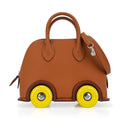👜Limited Edition Mini Bolide 1923 Bag On Wheels Gold Togo Leather with Palladium Hardware