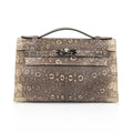 👜Kelly Pochette Bag Ombre Lizard Clutch Palladium Hardware Very Rare