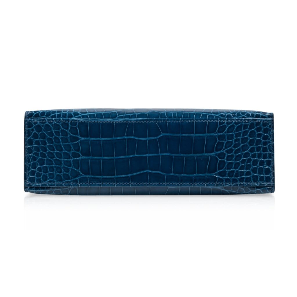 👜Kelly Pochette Mykonos Alligator Gold Hardware