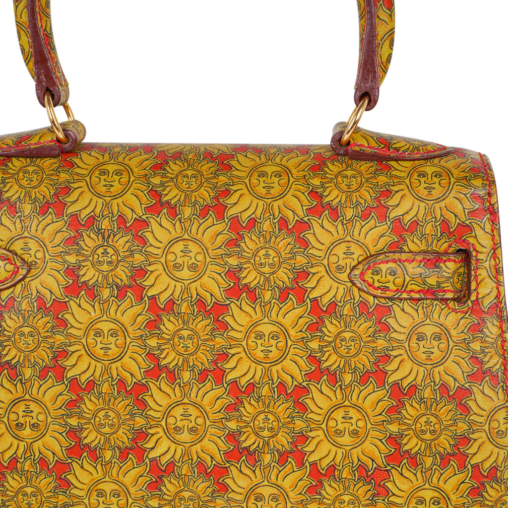 👜Vintage Mini Kelly 20 Bag Sellier Soleil Box Leather with Gold Hardware
