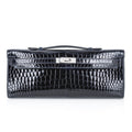 👜Kelly Cut Diamond Blue Marine Crocodile Bag Exquisite Clutch