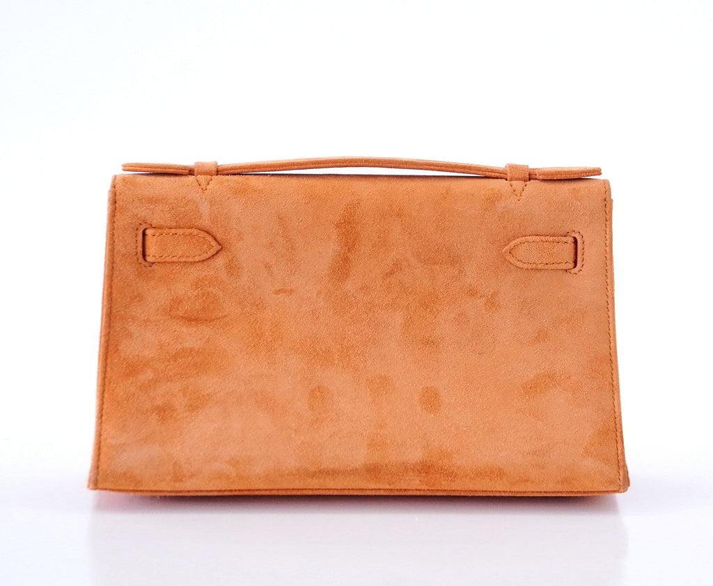 👜Kelly Pochette Rare Orange Doblis Palladium Hardware