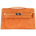 👜Kelly Pochette Rare Orange Doblis Palladium Hardware