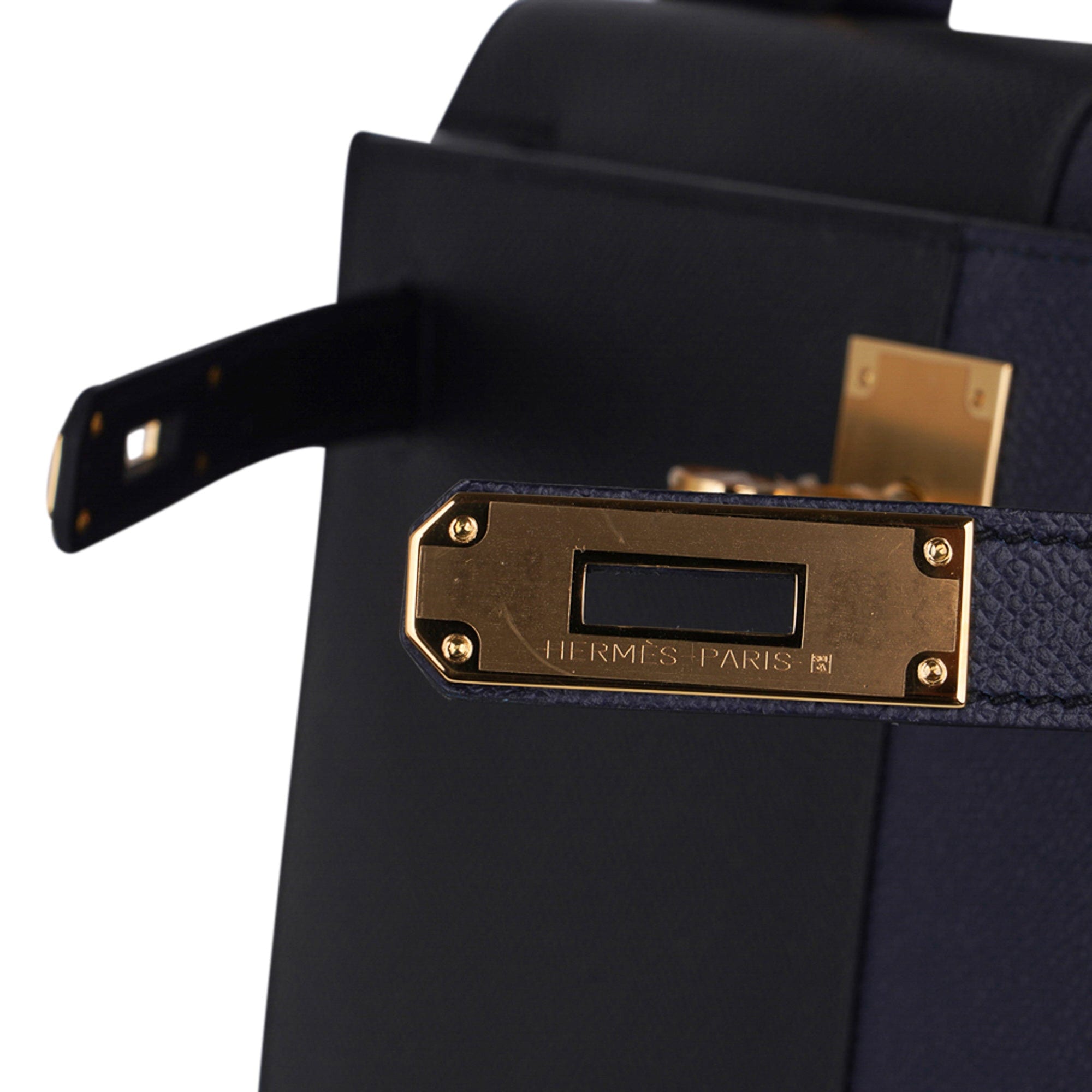 👜Kelly Casaque 28 Bag Black / Bleu Indigo Sellier Limited Edition