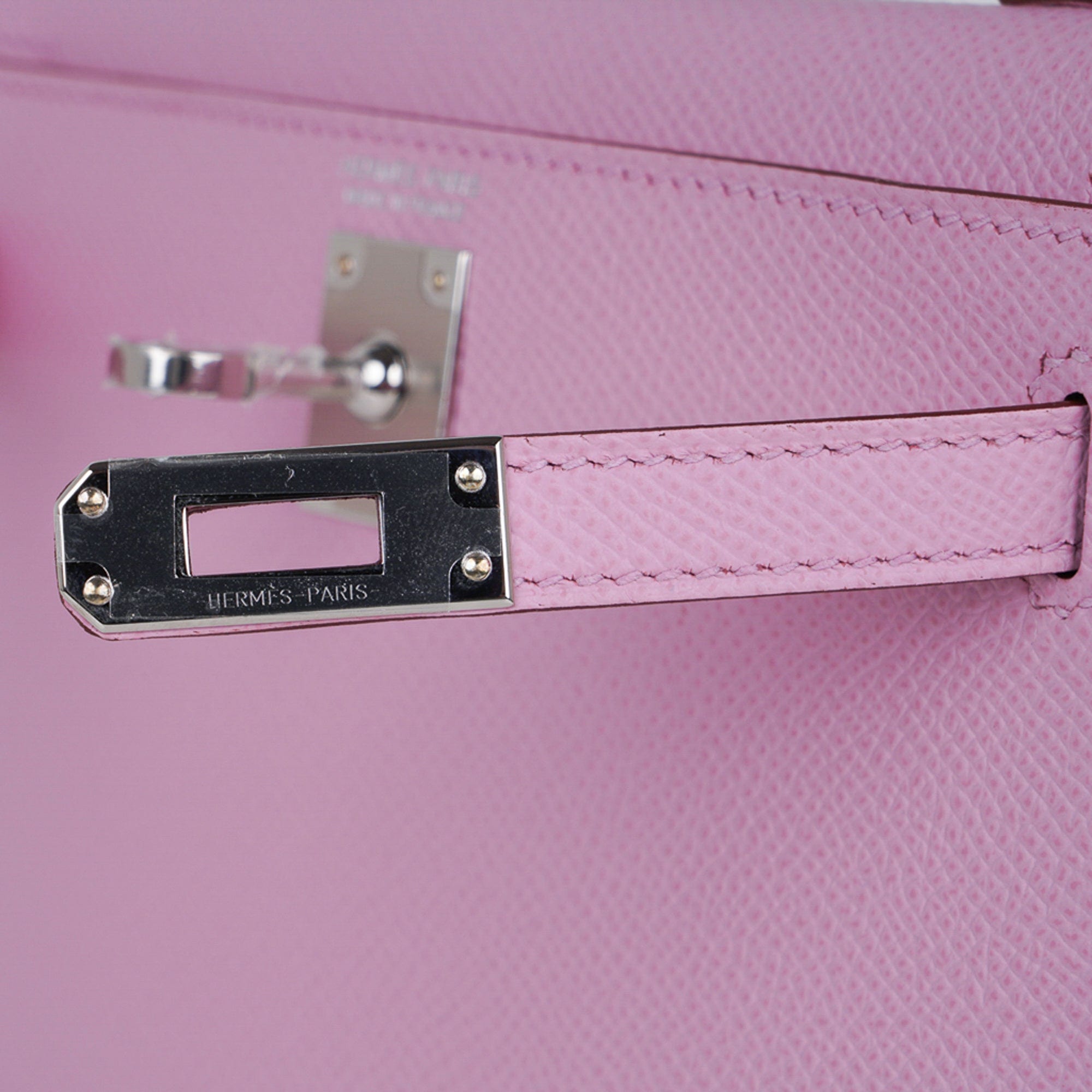 👜Mini Kelly 20 Bag Sellier Mauve Sylvestre Epsom with Palladium Hardware