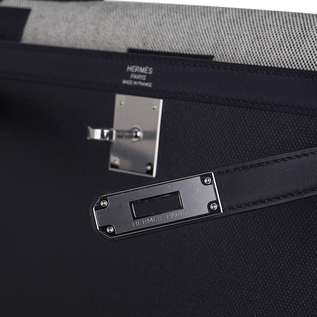 👜Kelly 32 Sellier Bag Toile H Berline & Plume Swift Leather with Palladium Hardware