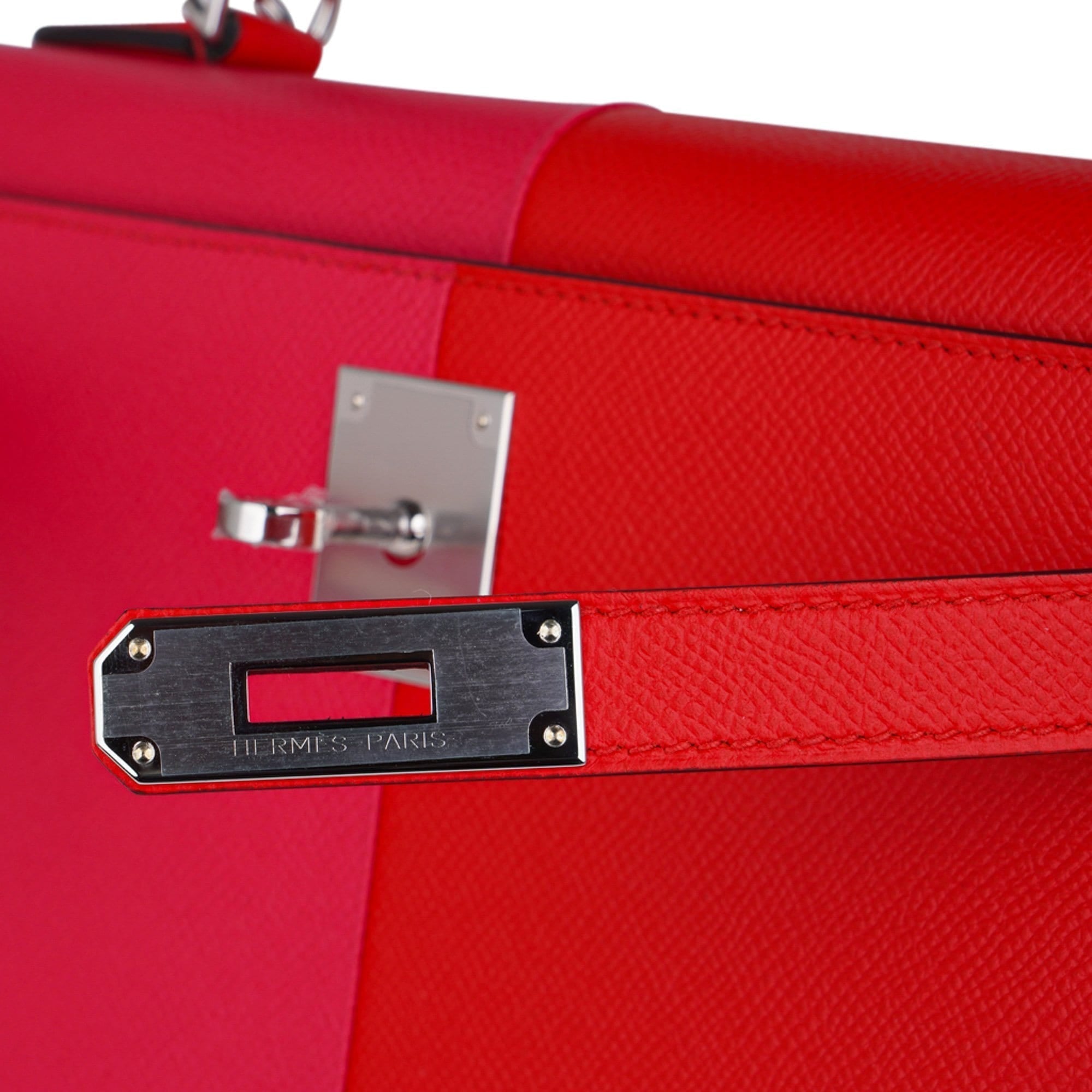 👜Kelly 28 Casaque Sellier Bag Rouge de Coeur/Rose Extreme Limited Edition
