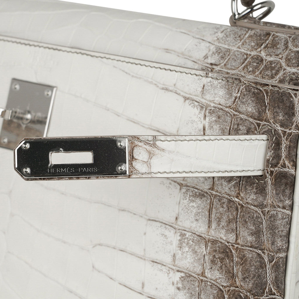 👜Limited Edition Kelly 32 Bag Himalaya Crocodile with Palladium Hardware