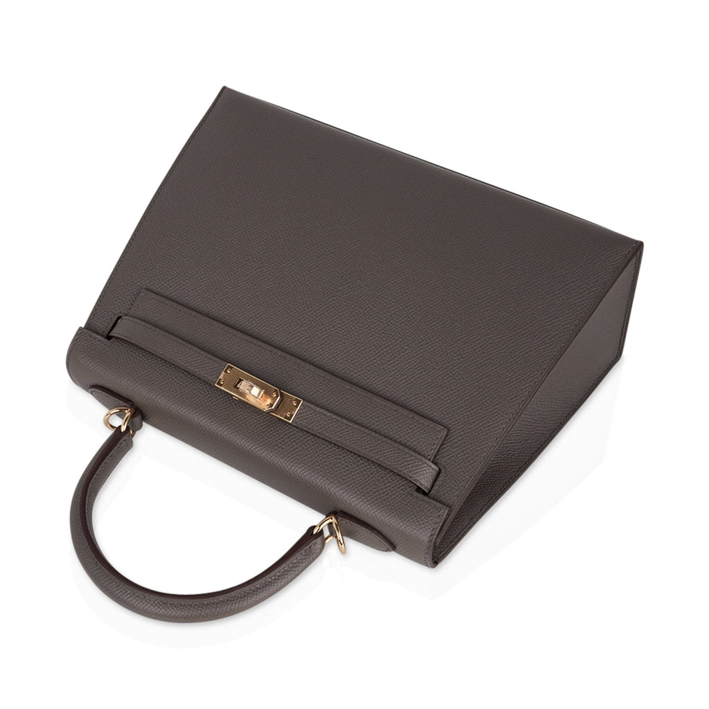 👜Kelly Sellier 25 Bag Etain Gold Hardware Epsom Leather New