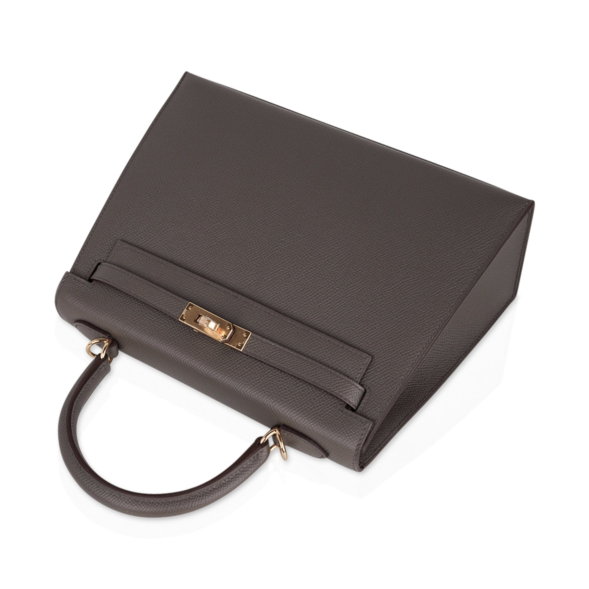 👜Kelly Sellier 25 Bag Etain Gold Hardware Epsom Leather New