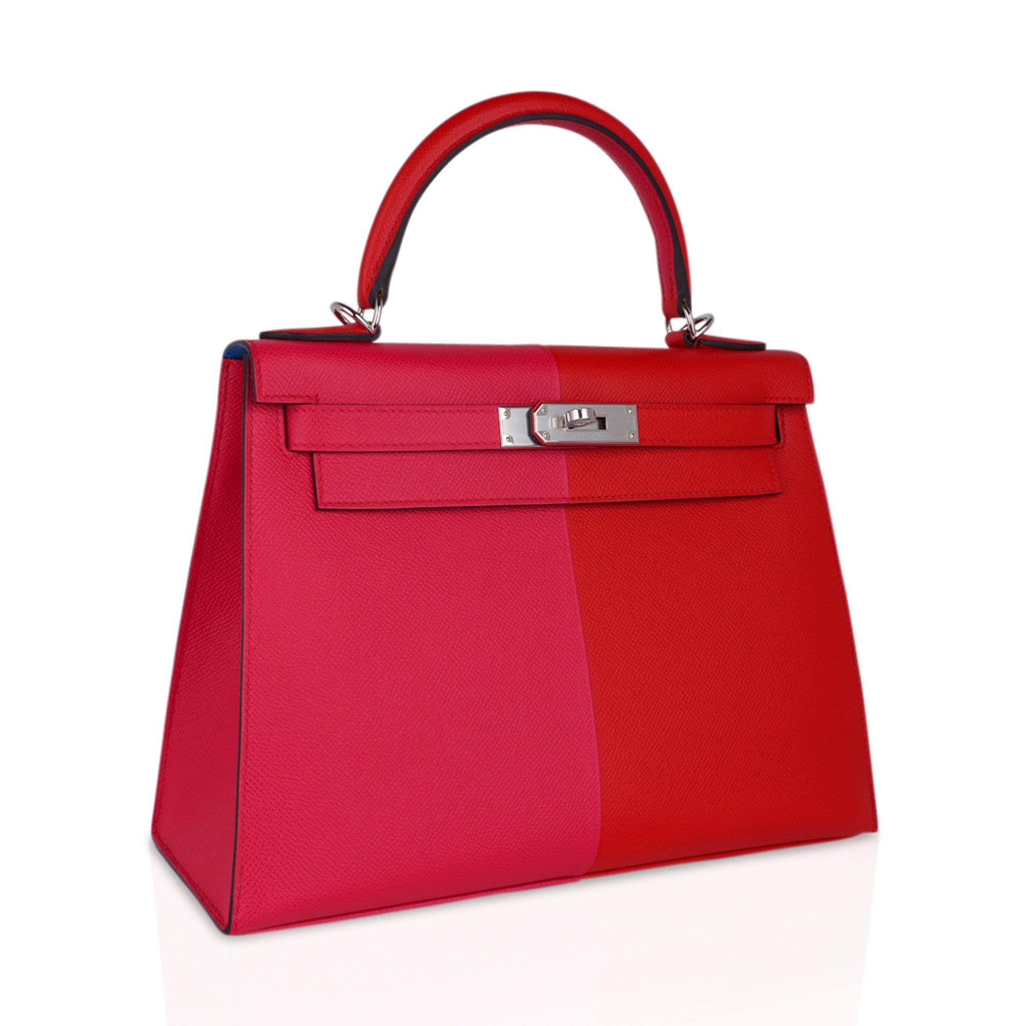 👜Kelly 28 Casaque Sellier Bag Rouge de Coeur/Rose Extreme Limited Edition