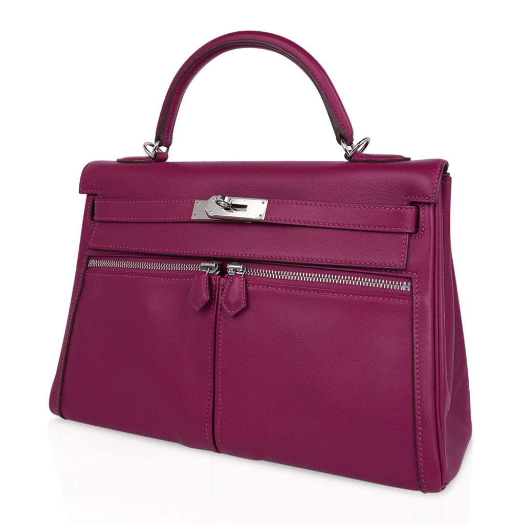 👜Limited Edition Kelly 32 Lakis Bag Tosca Swift Leather with Palladium Hardware
